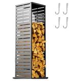 Diyfire 4 Foot Firewood Rack with Louver Pattern
