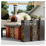 Diyfire 4 Foot Firewood Rack with Louver Pattern