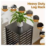 Diyfire 4 Foot Firewood Rack with Louver Pattern