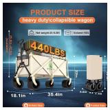 Littadeer Foldable Heavy Duty Beach Wagon