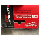 Milwaukee M4 RedLithium 2.0 Battery Packs (2X) - New, Extended Run-Time