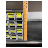 Two Drawer Cabinets with Assorted Small Hardware Items and Sockets