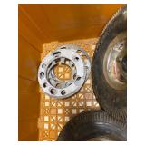 Utility Wheels with Max Load 300lbs and Spacers in Orange Storage Bin