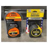 Keson 8m Professional Metric & Stanley FatMax 25ft Tape Measures Bundle