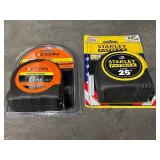 Keson 8m Professional Metric & Stanley FatMax 25ft Tape Measures Bundle