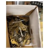 Assorted Lock and Door Hardware Lot: Locks, Keys, Door Latches, Mixed New & Used