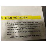 Heavy-Duty Industrial Three-Hole Punch, High Capacity, 180 Page Limit