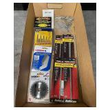 Mixed Tool Lot: Black & Decker Drill Bits, Lenox Cutter, Worx Saw Blade & More