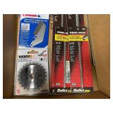 Mixed Tool Lot: Black & Decker Drill Bits, Lenox Cutter, Worx Saw Blade & More