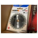 Mixed Tool Lot: Black & Decker Drill Bits, Lenox Cutter, Worx Saw Blade & More