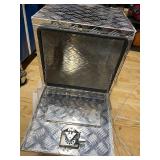 Heavy Duty Aluminum Checker Plate Tool Storage Box with Lockable Latch