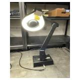 Adjustable Magnifying Desk Lamp with Circular Fluorescent Light