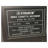 Fisher FVH-530 VHS Video Cassette Recorder Studio Standard VCR Vintage