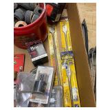 Assorted Tools and Accessories Lot with Wheel Nuts, Drill Bits, and More