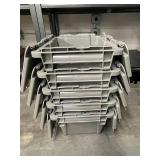 Set of 6 Heavy-Duty Stackable Plastic Storage Containers with Lids