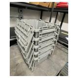 Set of 6 Heavy-Duty Stackable Plastic Storage Containers with Lids