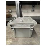 Set of 6 Heavy-Duty Stackable Plastic Storage Containers with Lids