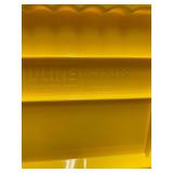Set of 6 Uline S-12419 Yellow Stacking Bins for Storage and Organization