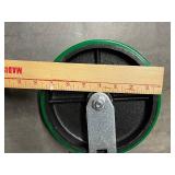 Set of 4 Renco Swivel Casters with Green Wheels 8 Inch Diameter Heavy Duty