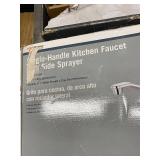 Two Kitchen Faucets with Side Sprayer - Metallic Construction, Chrome Finish