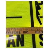 Set of Durable Pedestrian Crosswalk Yield Signs for Enhanced Safety and Visibility