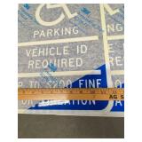 Set of 6 Handicap Parking Signs - Vehicle ID Required - Up to $200 Fine