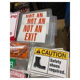 Lot of Various Industrial Safety and Directional Signs Including 