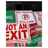 Lot of Various Industrial Safety and Directional Signs Including 
