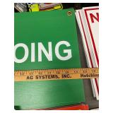 Lot of Various Industrial Safety and Directional Signs Including 
