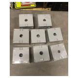 Lot of 8 TayMac 2-Gang Boxes, 3/4" Side Lug, Wet Location, Model DB575XS, Gray