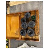 Set of Optical Lenses for Jones & Lamson Comparators in Original Wooden Box