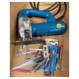 Bosch Vintage Jigsaw with Top Handle and Assorted Blades Including Original Manual