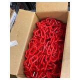 Lot of 3 Red 41" Stanchion Kit 93605 with Base, Ball Top, Adapter, C-Hook, and Two 16" Poles