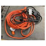 Heavy-Duty 12 AWG and 14 AWG Extension Cords with Multiple Outlets for Industrial Use, Water Resistant