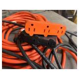 Heavy-Duty 12 AWG and 14 AWG Extension Cords with Multiple Outlets for Industrial Use, Water Resistant