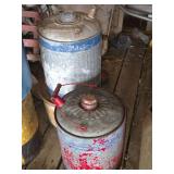 Lot of (2) Vintage Metal Gas Cans