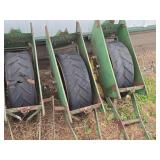Lot of (8) Corn Planter Parts and Wheels