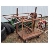 Lot of (2) Vintage Garden Tillers with Shop Drywall Cart