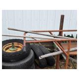 Lot of (2) Vintage Garden Tillers with Shop Drywall Cart