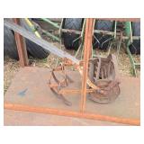 Lot of (2) Vintage Garden Tillers with Shop Drywall Cart