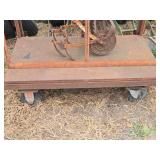 Lot of (2) Vintage Garden Tillers with Shop Drywall Cart