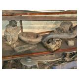 Lot of (1 Shelf) Mopar Automotive Parts with Chevrolet Small Block Intake Manifold