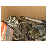 Lot of (1 Box) Automotive Carbeuretors and Distributors