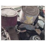 Lot of (1 Pallet) Misc. Parts - (2) Potato Dusters, (1) Gas Tank
