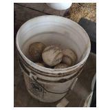 Lot of (1 5-Gallon Bucket) Softballs