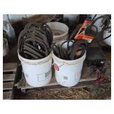 Lot of (2 5-Gallon Buckets) Belts