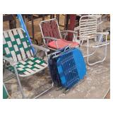 Lot of (5) Lawn Chairs (assorted)