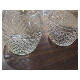 Lot of (2) Vintage Crown Royal Glass Whiskey Decanter with Stopper