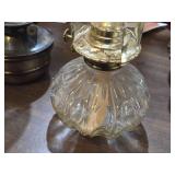 Lot of (3) Vintage 13" Glass Kerosene Oil Lamps