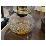 Lot of (3) Vintage 13" Glass Kerosene Oil Lamps